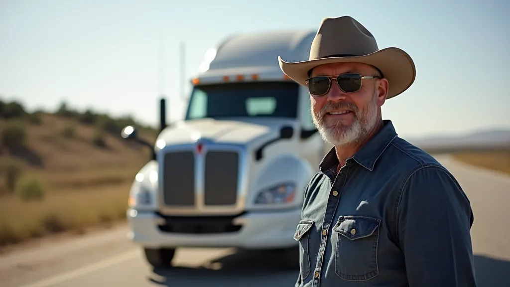 Fleet professional standing in front of truck